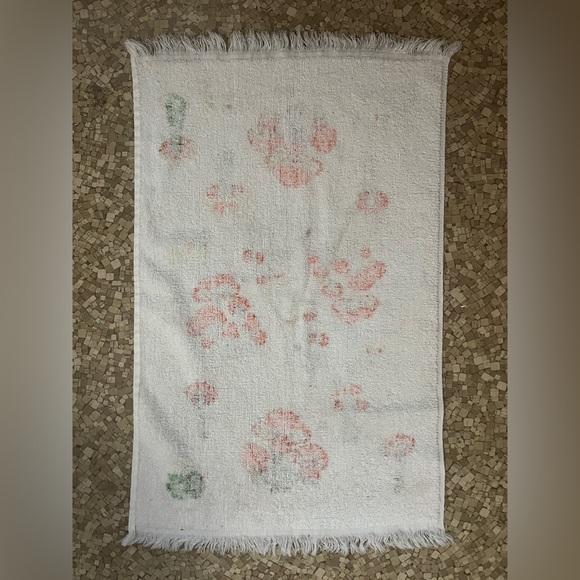 Vintage 1970s Mushroom Retro Groovy Cannon Hand Towel Flower Power Colorful - Picture 7 of 7